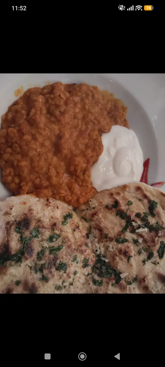 Linzencurry met naan
